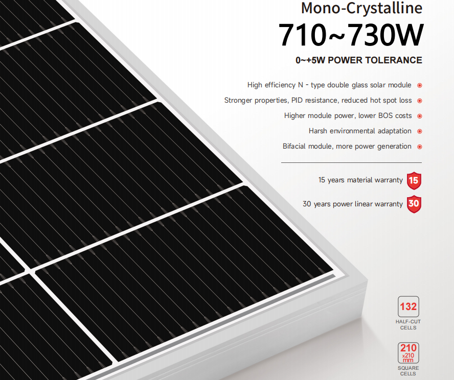 Q-SUN Mercury 730W N-type Solar Panel